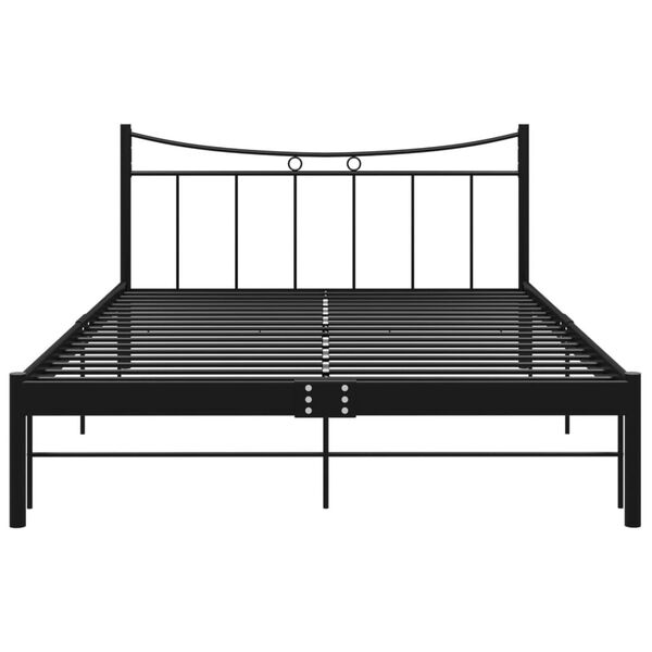 vidaXL Estructura de cama sin colchón metal negro 140x200 cm