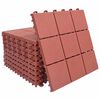 vidaXL Tile de Decking 10 pcs Rojo 30,5 x 30,5 x 2,2 cm Polipropileno