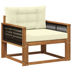 vidaXL Sof&aacute; intermedio de exterior Madera de Acacia S&oacute;lida Natural