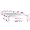 vidaXL Estructura de cama con LED madera maciza 90x190 cm