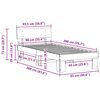 vidaXL Estructura de cama Natural 90 x 200 cm Madera de pino macizo