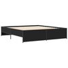 vidaXL Estructura de cama madera de ingenier&iacute;a y metal negro 200x200cm