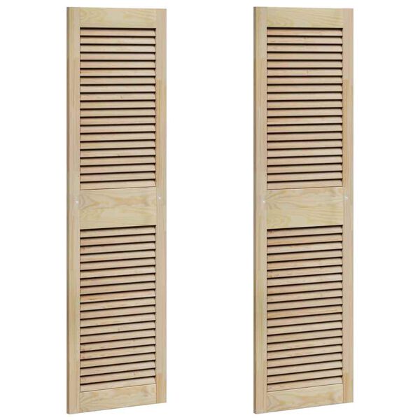 vidaXL Puerta de Armario 2 pcs Natural 140,5 x 2,1 x 39,5 cm