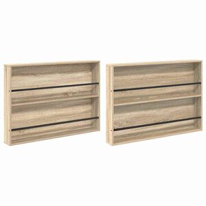 vidaXL Estante de revistas 2 pcs Roble Sonoma 100 x 12 x 70 cm