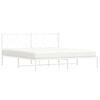 vidaXL Estructura cama sin colchón con cabecero metal blanco 183x213cm