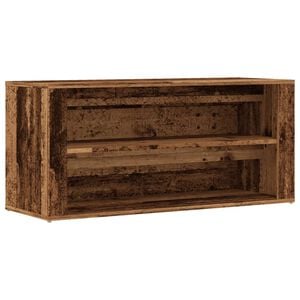 vidaXL Zapatero madera ingenier&iacute;a madera envejecida 100x35x45 cm