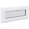 vidaXL Ventana de s&oacute;tano RISOR 90 x 40 cm PVC y vidrio Gris antracita