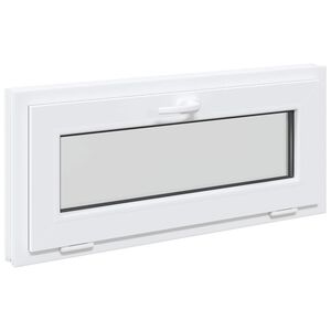 vidaXL Ventana de s&oacute;tano RISOR 90 x 40 cm PVC y vidrio Gris antracita