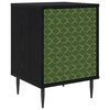 vidaXL Mesa de noche GELEEN Roble Negro 36 x 33 x 51 cm