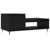 vidaXL Mesa de centro madera contrachapada negro 100x50x45 cm