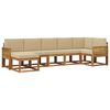 vidaXL Conjunto de sof&aacute;s de exterior 7 uds. 7 plaza Natural y Beige