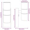 vidaXL Luz de pared exterior 2 pcs Plateado 7 x 10 x 22 cm