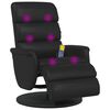 vidaXL Silla de masajes reclinable Negro 71 x 98 x 106 cm