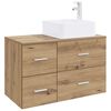 vidaXL Juego de muebles de ba&ntilde;o 2 uds. Roble artisan