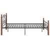 vidaXL Estructura de cama sin colch&oacute;n metal negro 120x200 cm