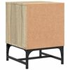 vidaXL Mesitas noche con puertas vidrio 2 uds roble Sonoma 35x37x50 cm