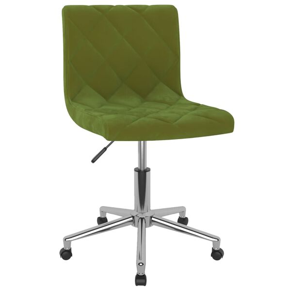 vidaXL Sillas de comedor giratorias 4 unidades terciopelo verde claro