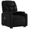 vidaXL Sill&oacute;n reclinable de masaje de pie cuero artificial negro