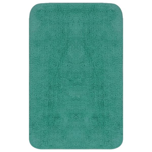 vidaXL Conjunto de alfombras de ba&ntilde;o de tela 2 piezas turquesa