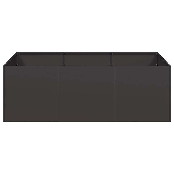 vidaXL Jardinera de acero laminado en fr&iacute;o negro 120x80x40 cm