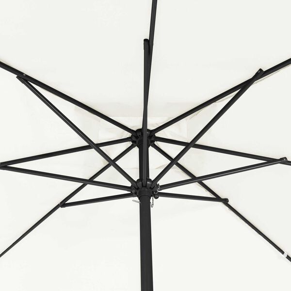 vidaXL Parasol de jardín Blanco y Negro 295 x 295 x 245 cm