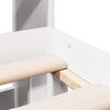 vidaXL Cama con estanter&iacute;a sin colch&oacute;n madera maciza blanca 160x200 cm