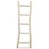 vidaXL Escalera toallero con 5 pelda&ntilde;os teca 45x150 cm natural