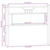vidaXL Cabecero de repuesto de madera de ingenier&iacute;a y acero roble ahumado 107 cm