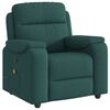 vidaXL Sill&oacute;n de masaje reclinable de tela verde oscuro