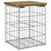 vidaXL Banco jard&iacute;n dise&ntilde;o gaviones madera pino impregnada 33x31x42 cm