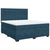 vidaXL Cama box spring con colch&oacute;n terciopelo azul 180x200 cm