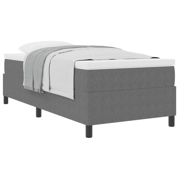 vidaXL Cama tipo Box Spring Gris claro y . 80 x 200 cm Tela de Pana