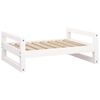 vidaXL Cama para perros madera maciza de pino blanco 75,5x55,5x28 cm