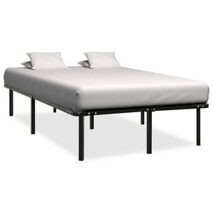 vidaXL Estructura de cama sin colchón metal negro 120x200 cm
