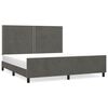 vidaXL Estructura cama con cabecero terciopelo gris oscuro 180x200 cm