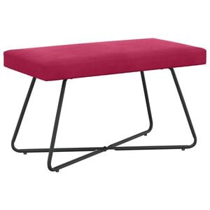 vidaXL Banco Rojo vino 80 x 40 x 45 cm Terciopelo