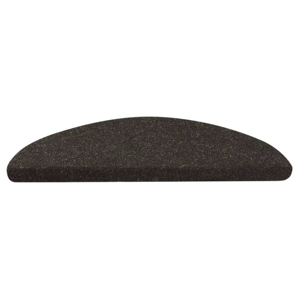 vidaXL Alfombrilla autoadhesiva de escalera 10 uds negro 56x17x3 cm