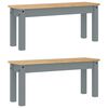 vidaXL Juego de comedor Panama 3 pzas madera maciza de pino gris