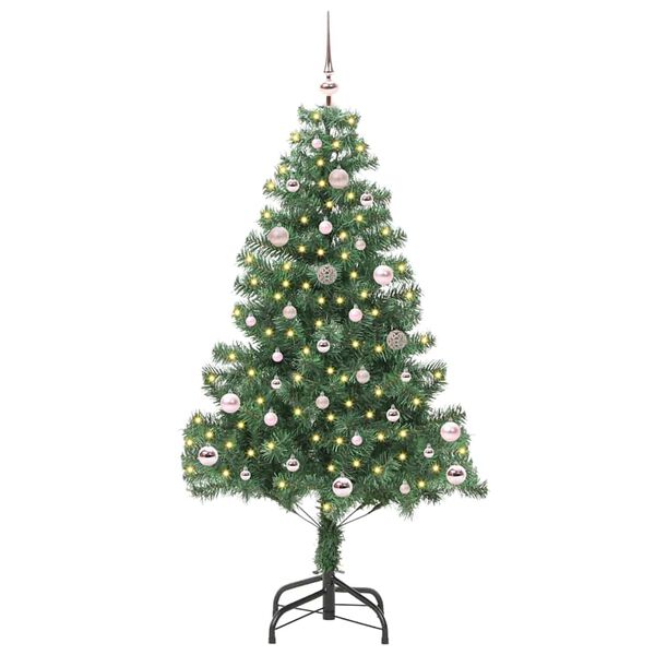 vidaXL &Aacute;rbol de Navidad con 150 LED con soporte Verde 150 cm PVC