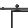vidaXL Puerta corredera con set herrajes vidrio ESG aluminio 76x205 cm