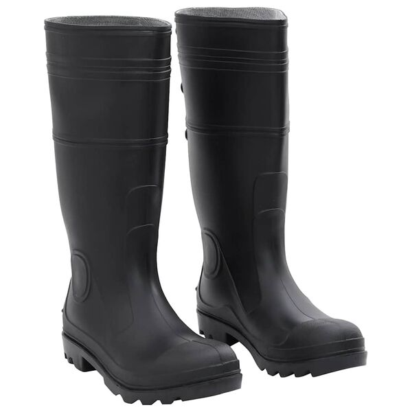 vidaXL Botas de agua negro n&uacute;mero 43 PVC