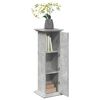 vidaXL Pedestal expositor con almacenaje gris hormig&oacute;n 31x30x90 cm
