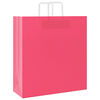 vidaXL Bolsas de papel con asas 250 uds rosa 45x17x48 cm
