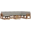 vidaXL Conjunto de sof&aacute;s de exterior 9 pcs Gris Natural y Claro