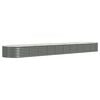 vidaXL Jardinera arriate acero galvanizado gris 440x80x36 cm