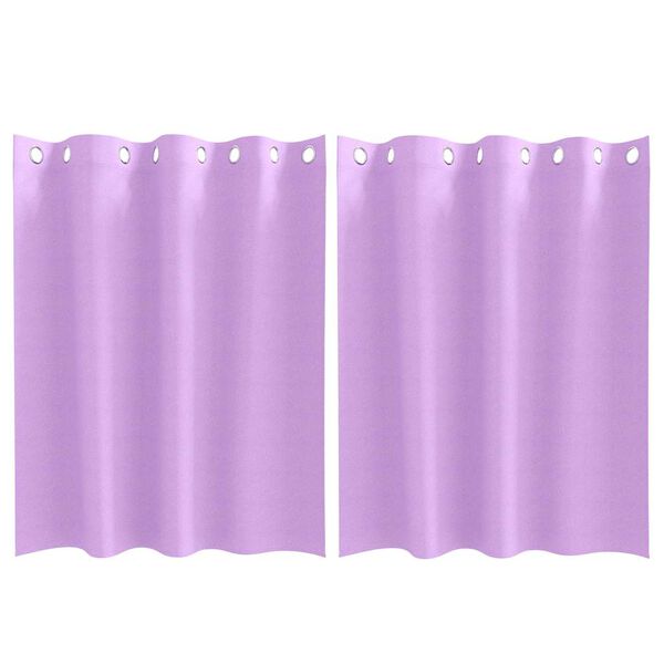 vidaXL Cortinas Opacas con Anillas 2 pcs Morado 140 x 140 cm Poli&eacute;ster