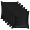 vidaXL Funda de almohada 6 uds. HOUTEN Negro 40 x 40 cm Franela