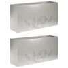 vidaXL Macetero de Jard&iacute;n 2 uds. Plateado 100 x 30 x 49 cm