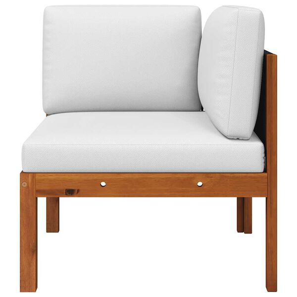 vidaXL Sof&aacute; esquinero de jard&iacute;n con cojines de madera de acacia y cuerda