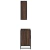 vidaXL Set de muebles baño 2 pzas madera contrachapada marrón roble